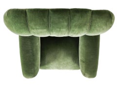 Danish Deco Green Mohair Club Chair