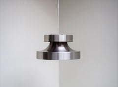 Danish Design Aluminium Pendant with Orange Shine from Lyskær, 1960s