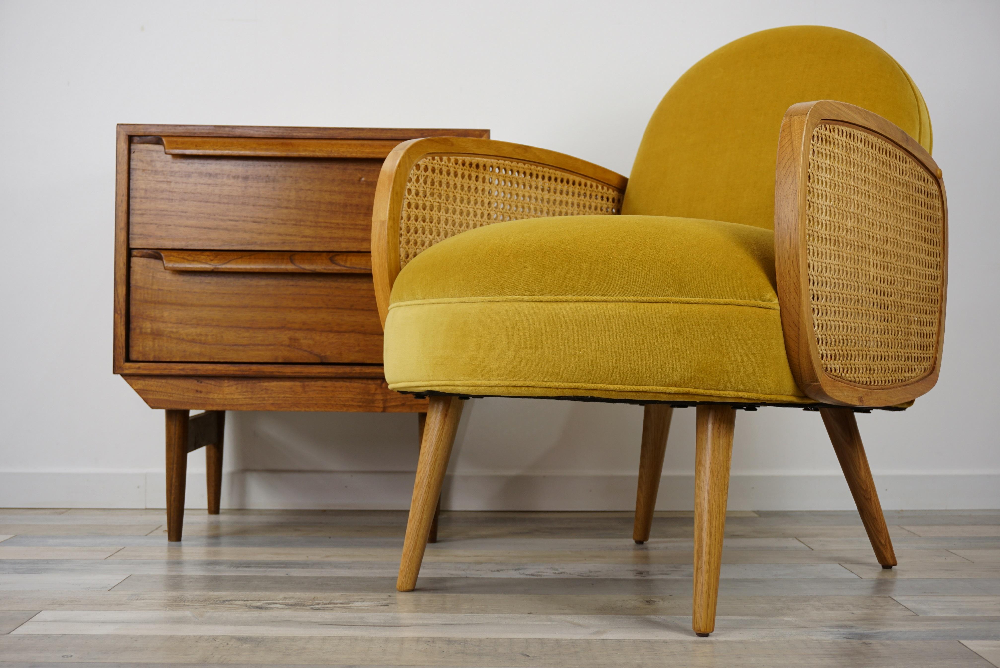 Danish Design and Midcentury Style Pair of Large Wooden Bedside Tables For Sale 9