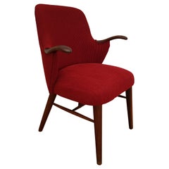 Danish Design Armchair, 1950s, Stained Beechwood, Completely Restored Danish Design Armchair, 1950s, Stained Beechwood, Completely Restored