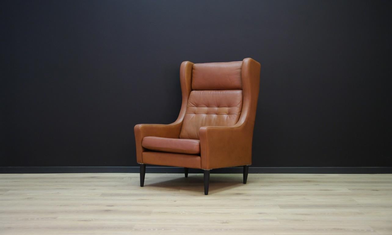 Mid-Century Modern Danish Design Armchair Leather Retro Classic