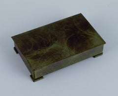 Danish Design, Art Deco Lid Box in Bronze with Beautiful Patination