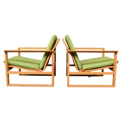 Danish Design Børge Mogensen Model 2256 Oak Lounge Chairs