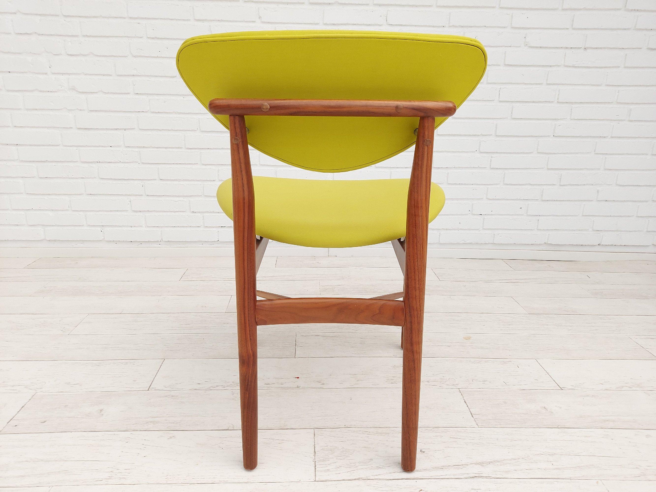 Danish Design by Finn Juhl, Chair Model 108, Walnut Wood 6