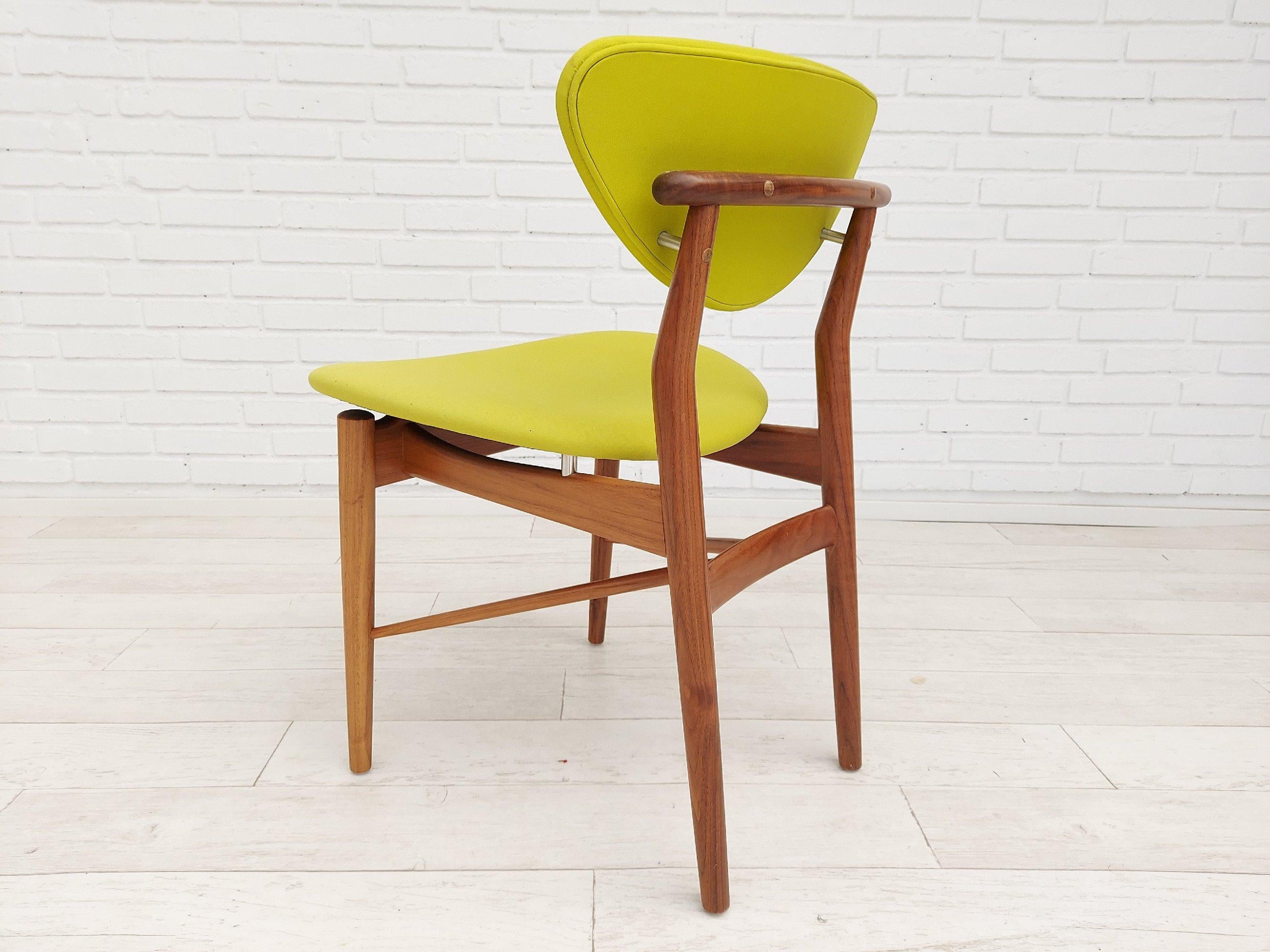 Danish Design by Finn Juhl, Chair Model 108, Walnut Wood 10
