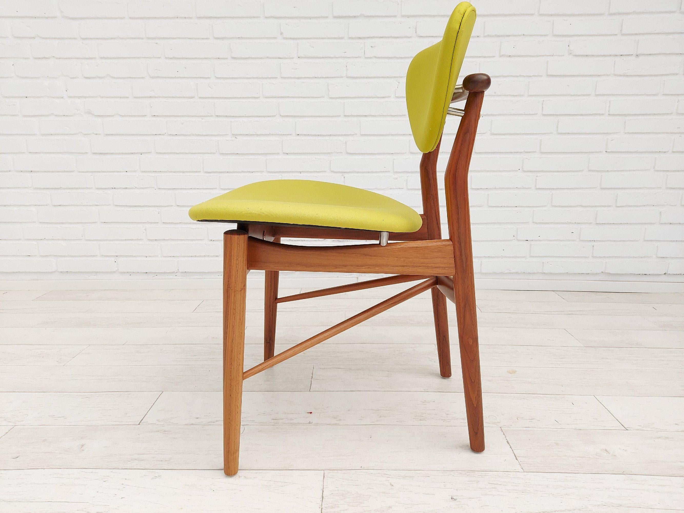 Danish Design by Finn Juhl, Chair Model 108, Walnut Wood 12