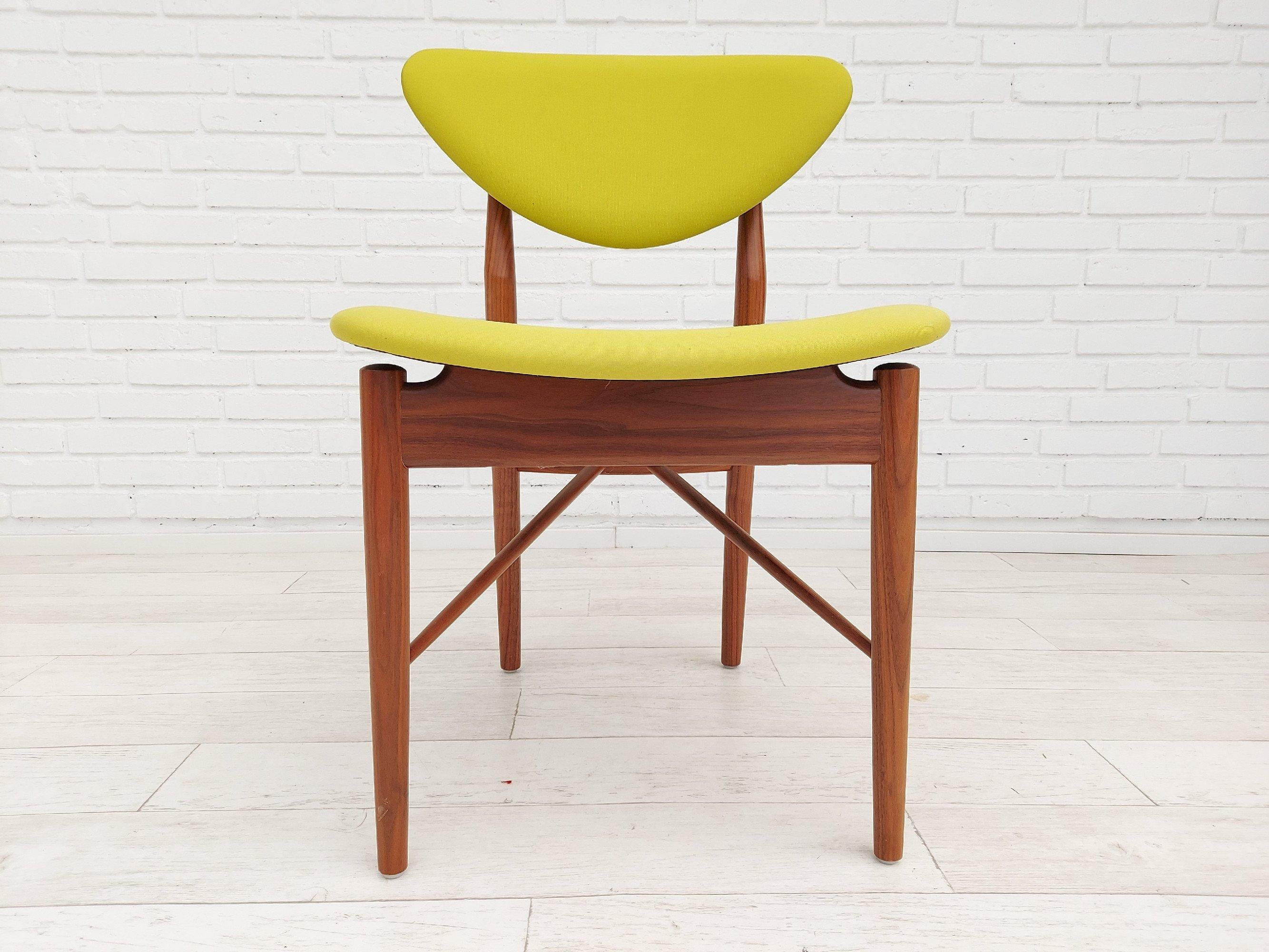Contemporary Danish Design by Finn Juhl, Chair Model 108, Walnut Wood