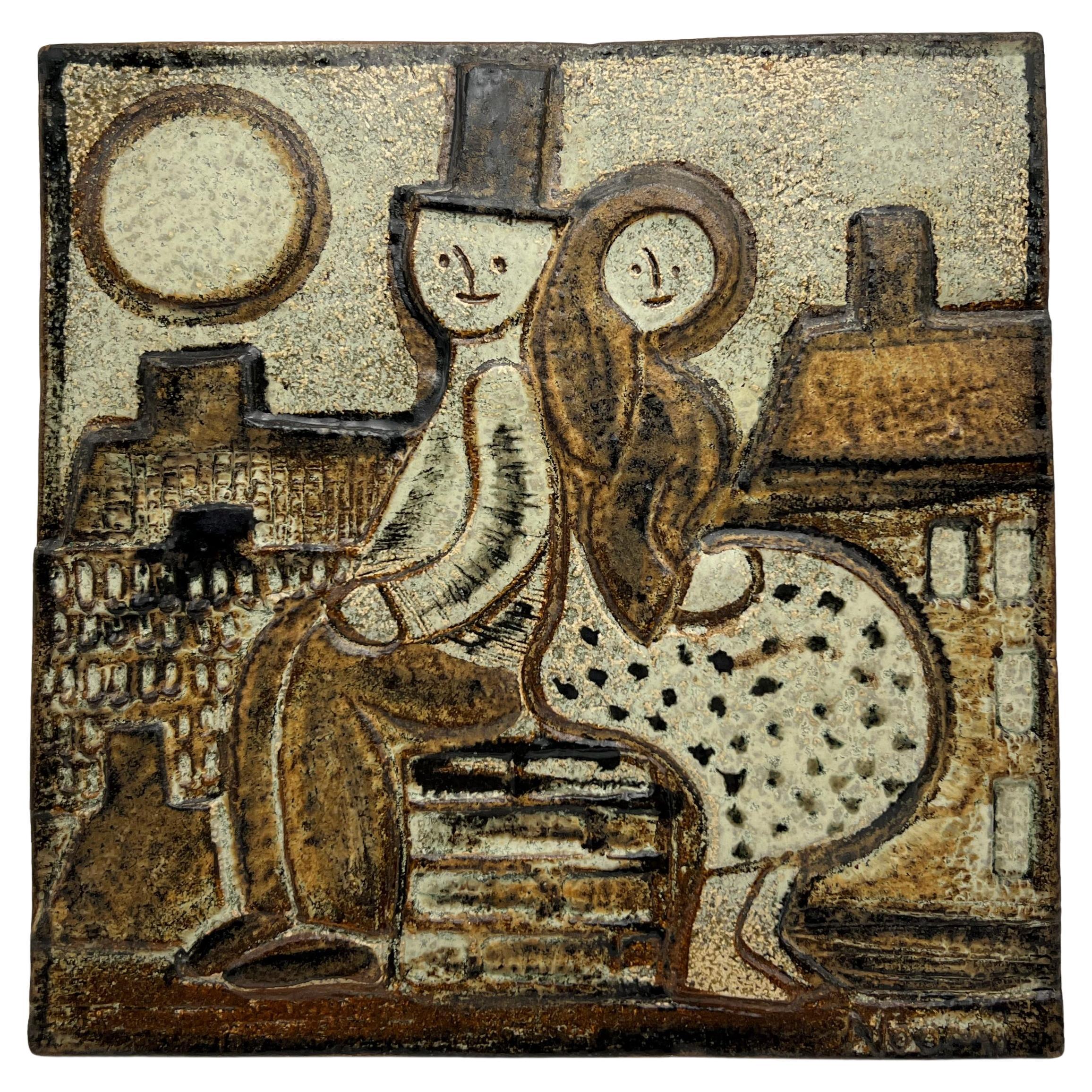 Dänisches Design von Noomi Backhausen (1938-2011) - "Junges Paar", datiert 1981 im Angebot