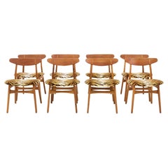 Danish Design Classic Hans Wegner CH30 Chairs in Teak, 1960s, Set of 8