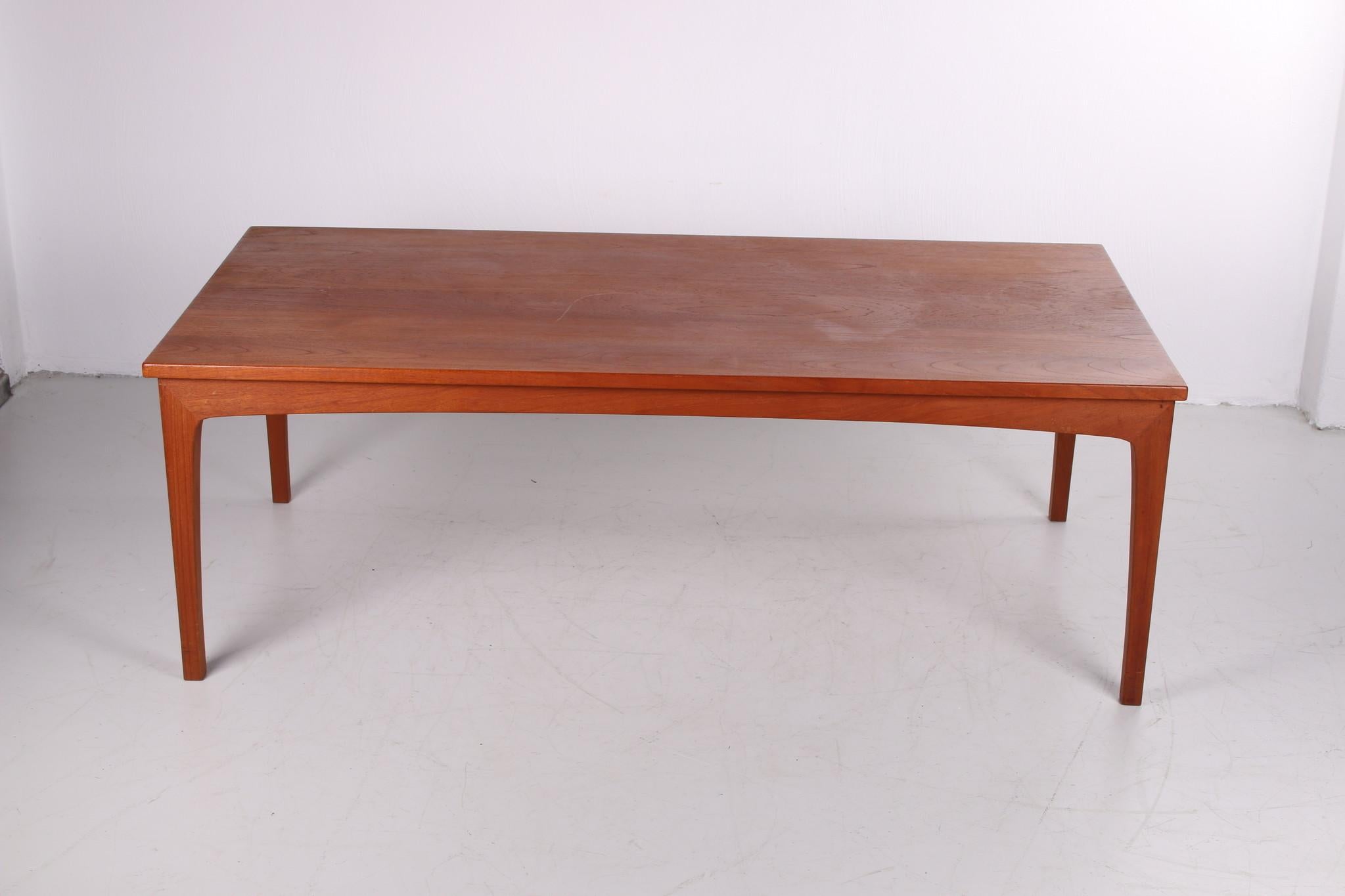 Danish Design Coffee Table from solid Teak design by Niels Bach 1960 For Sale 3