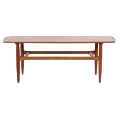 Mesa de centro de diseño danés en teca de Jason Møbler, década de los 60
