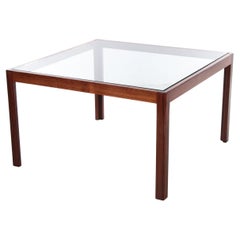 Danish Design Coffee Table Rosewood with Glass, 1960s