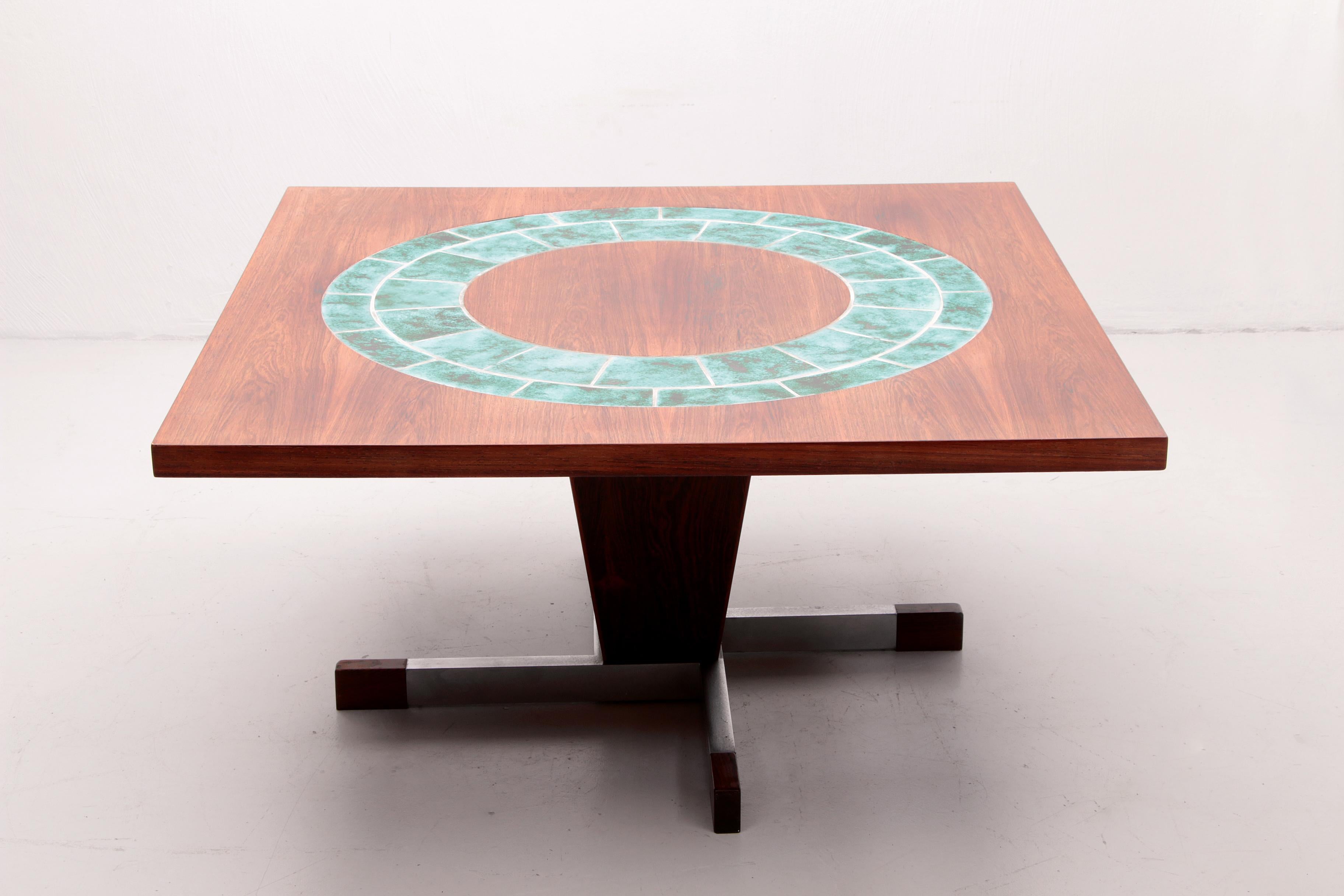 Mid-20th Century Danish Design Coffee Table with Ceramic Tiles, 1960 For Sale
