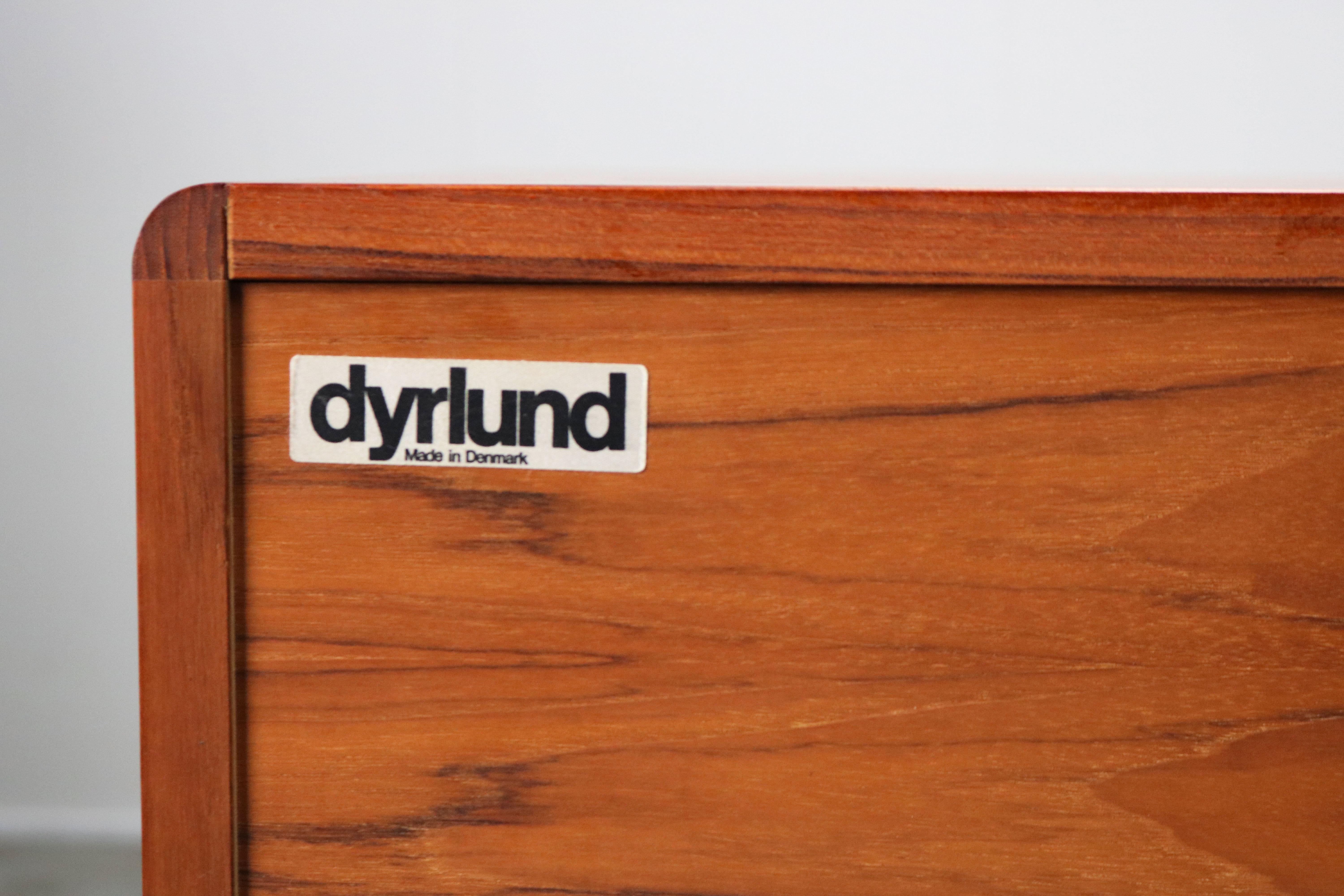 Danish Design Credenza / Sideboard by Dyrlund 1950s Teak Organic Tambour Doors 8