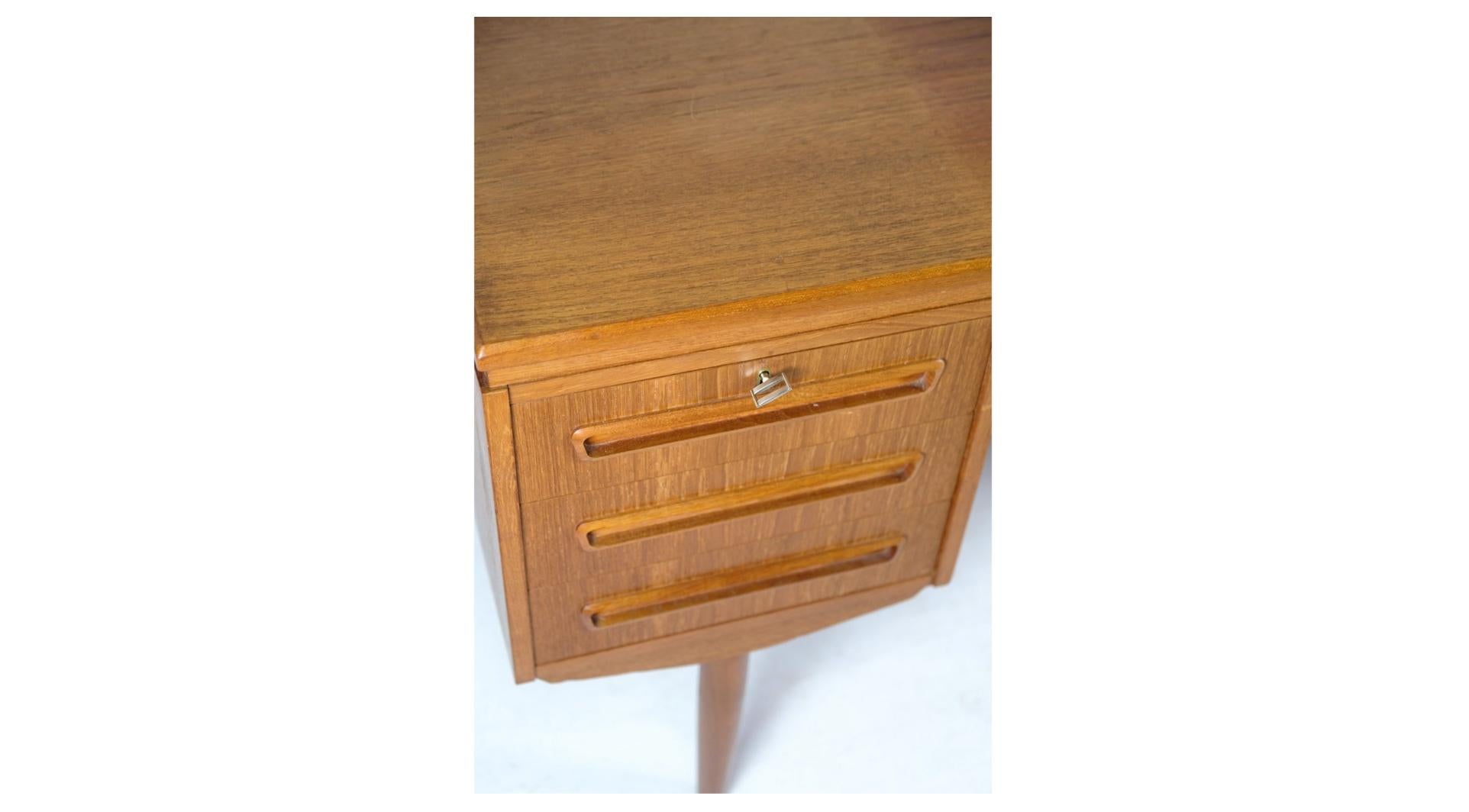 Mid-Century Modern Desk Of High Quality Made In Teak Made By AP Furniture Svenstrup From 1960s  For Sale