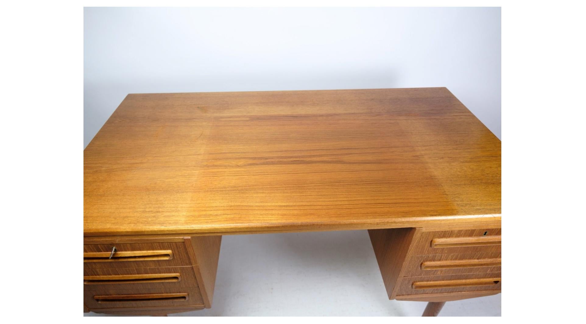 Danish Desk Of High Quality Made In Teak Made By AP Furniture Svenstrup From 1960s  For Sale