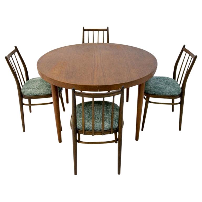 Danish Design Dining Set of Rosewood Table and Four Chairs