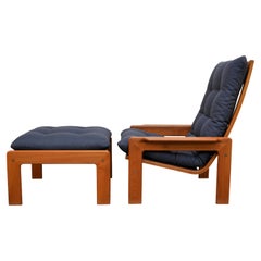 Vintage Danish Design EMC Møbler Teak Lounge Chair and Ottoman