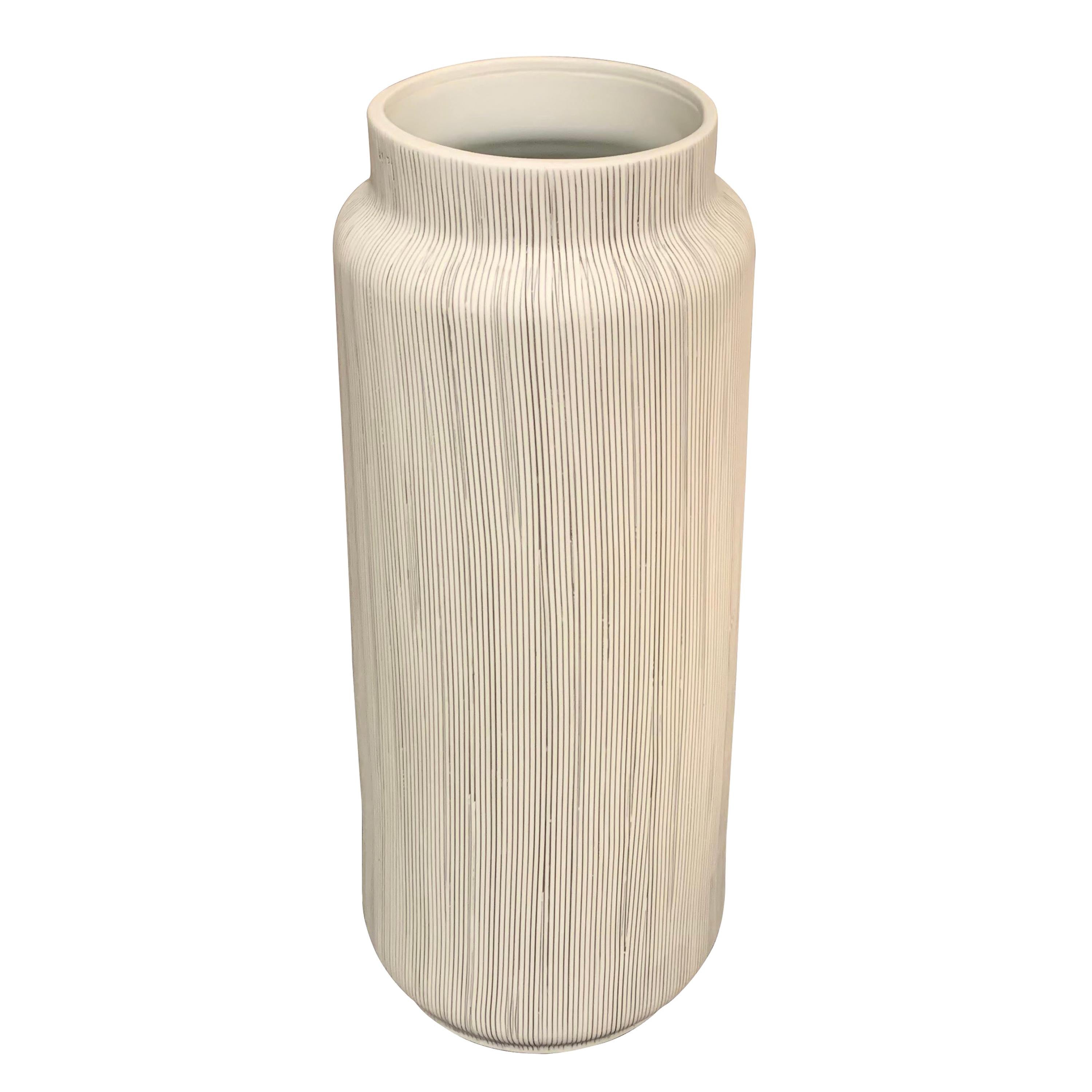 Danish Design Fine Striped Vase, Thailand, Contemporary For Sale at 1stDibs