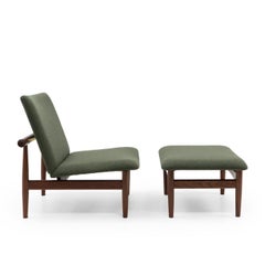 Danish Design Finn Juhl Lounge Chair and Ottoman, Japan Series