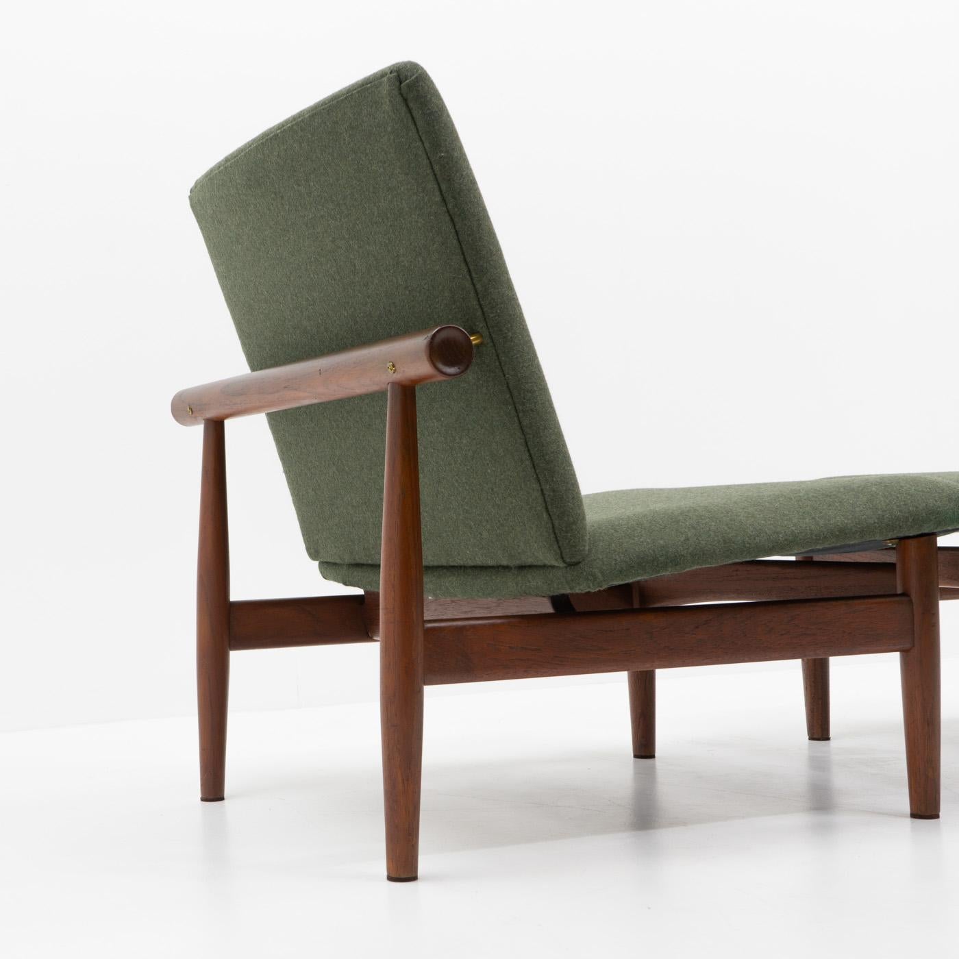Danish Design Finn Juhl Lounge Chair and Ottoman, Japan Series For Sale 3