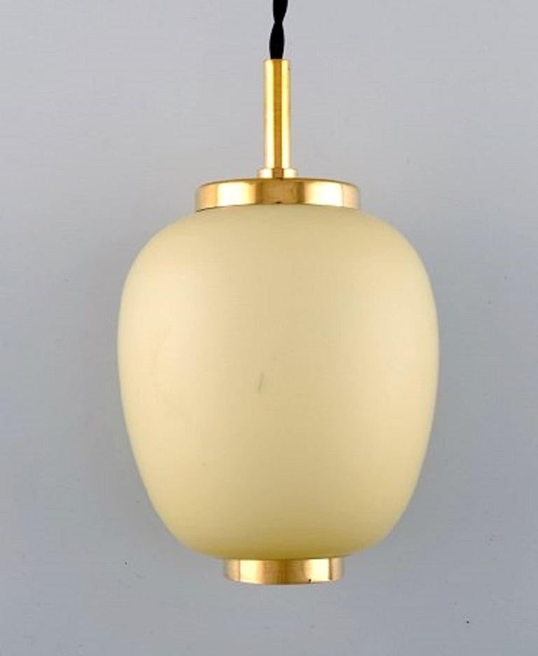 Danish Design, Four China Lamps or Pendants Made of Matt Opal Glass, 1960s In Excellent Condition For Sale In Copenhagen, DK