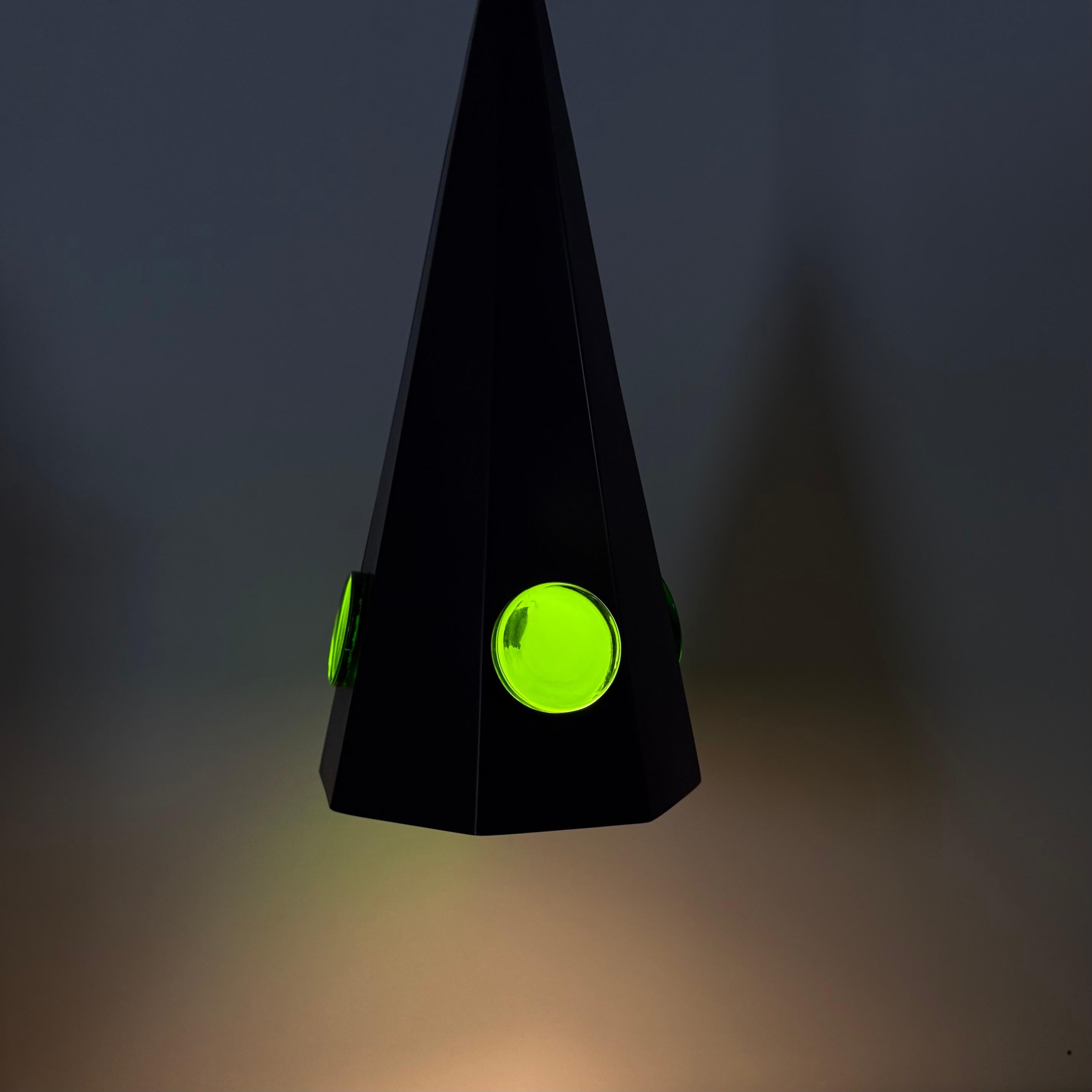 Metal Danish design hanging lamp by Svend Aage Holm Sørensen for Holm Sørensen & Co For Sale