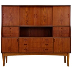 Danish Design Highboard Teak Vintage Classic, 1960-1970