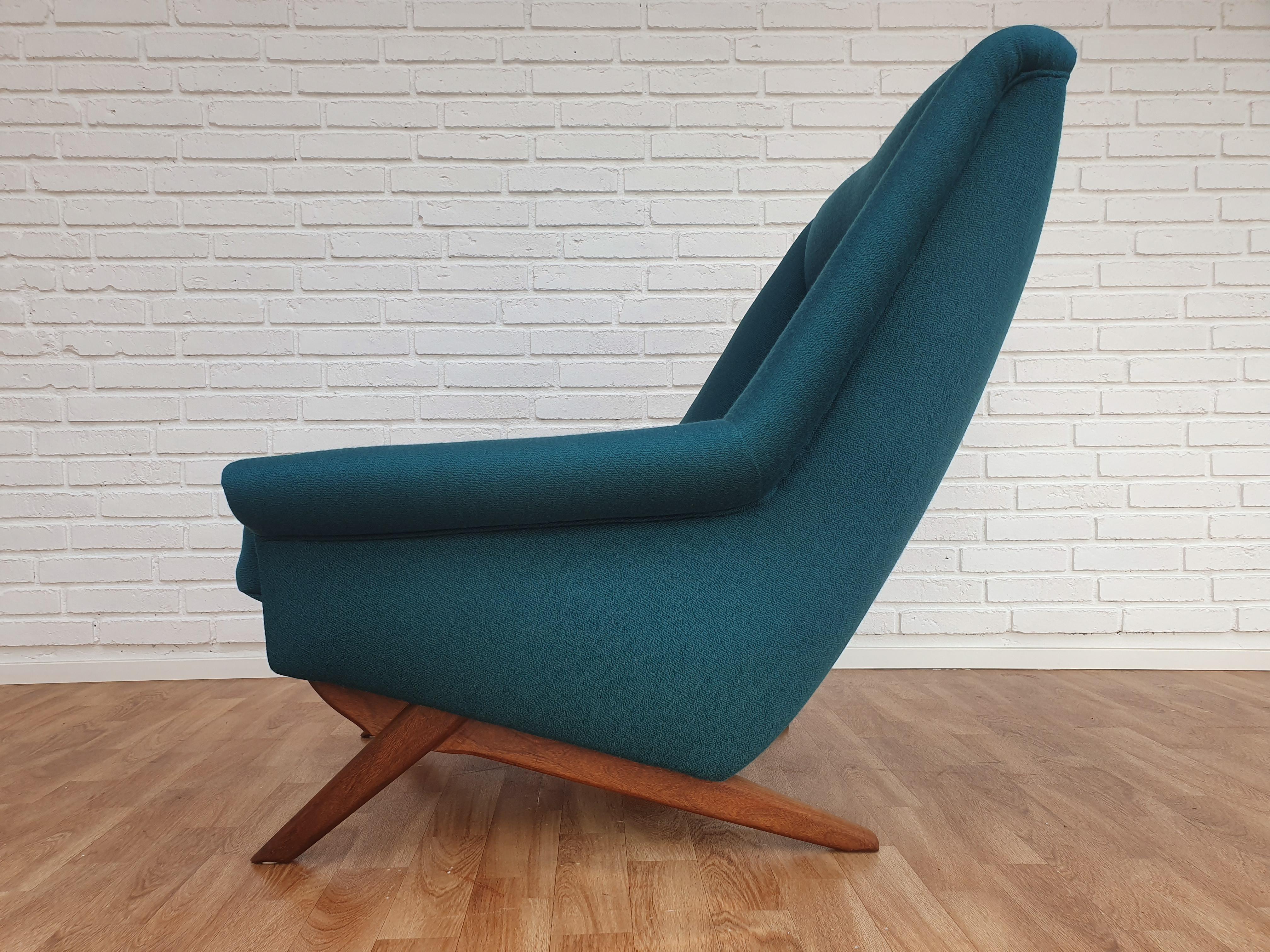 Danish Design, Illum Wikkelsø, Armchair, 1970s, Completely Renovated For Sale 7