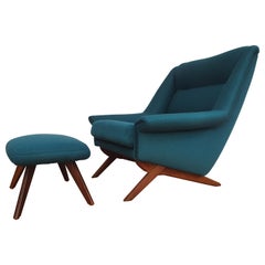 Vintage Danish Design, Illum Wikkelsø, Armchair, 1970s, Completely Renovated