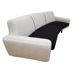 Danish Design, Illum Wikkelsø, "Banana" Sofa, Model 450, Completely Restored
