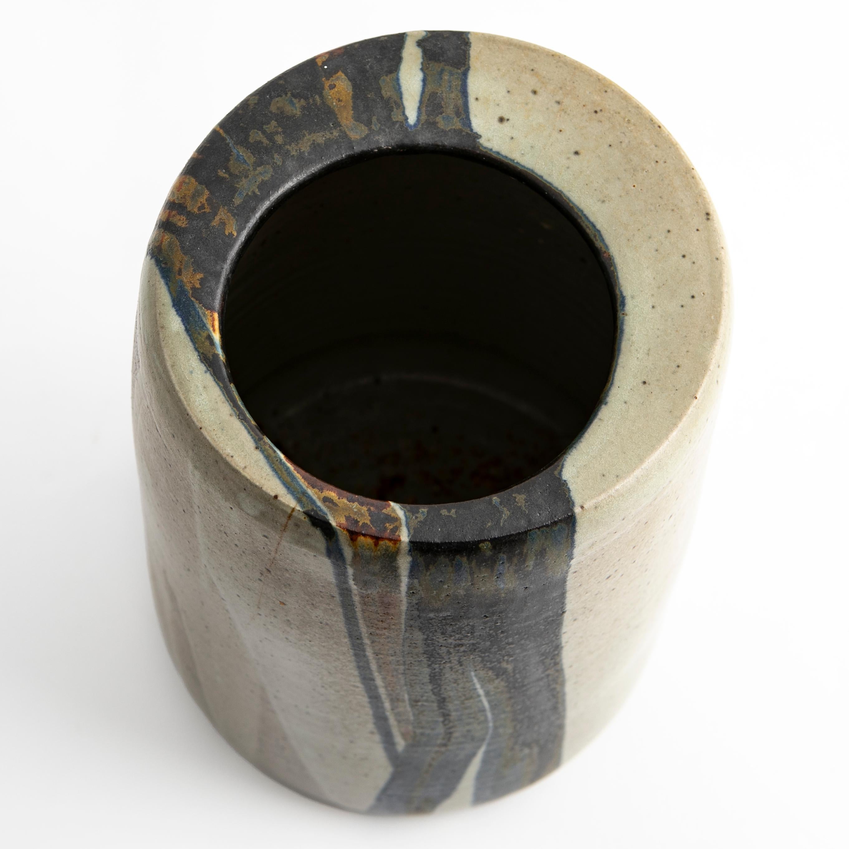 Dänische Jacob Bang-Vase, Keramik und glasiert, dänisches Design im Angebot 5