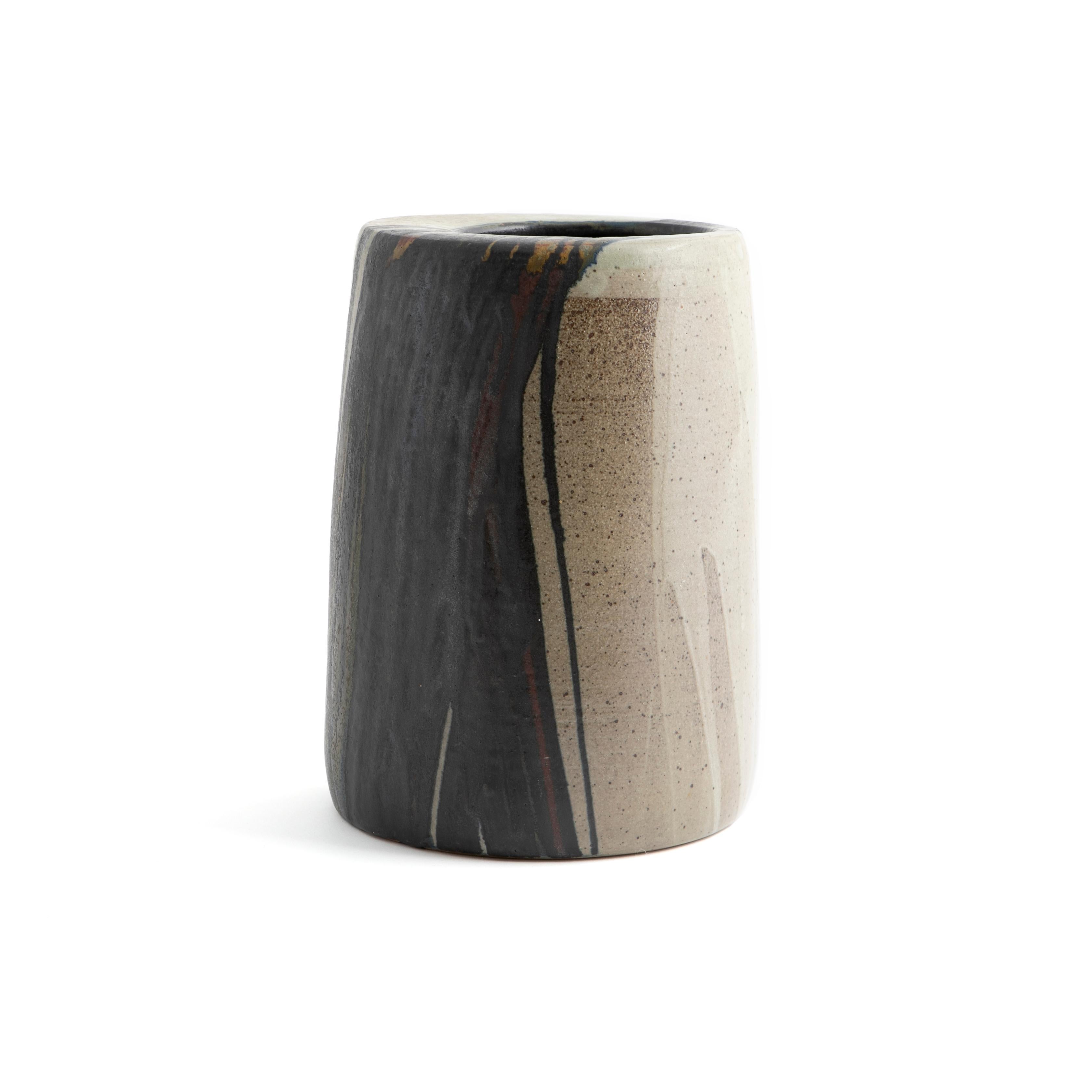 Scandinave moderne Vase en céramique et émail Jacob Bang Design danois en vente
