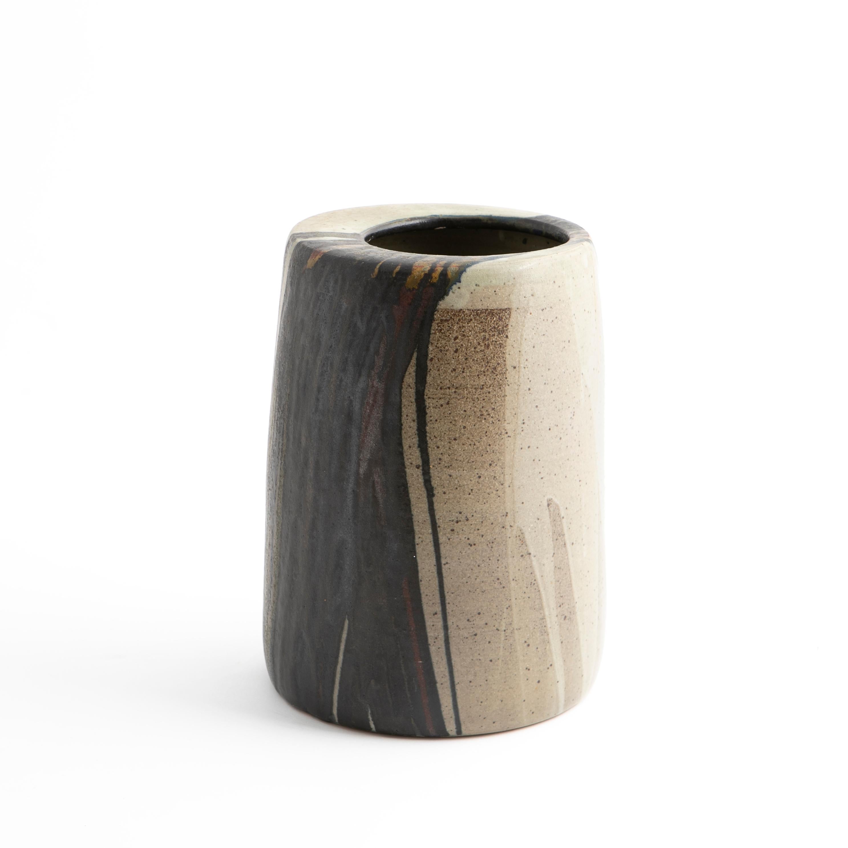 Dänische Jacob Bang-Vase, Keramik und glasiert, dänisches Design (20. Jahrhundert) im Angebot