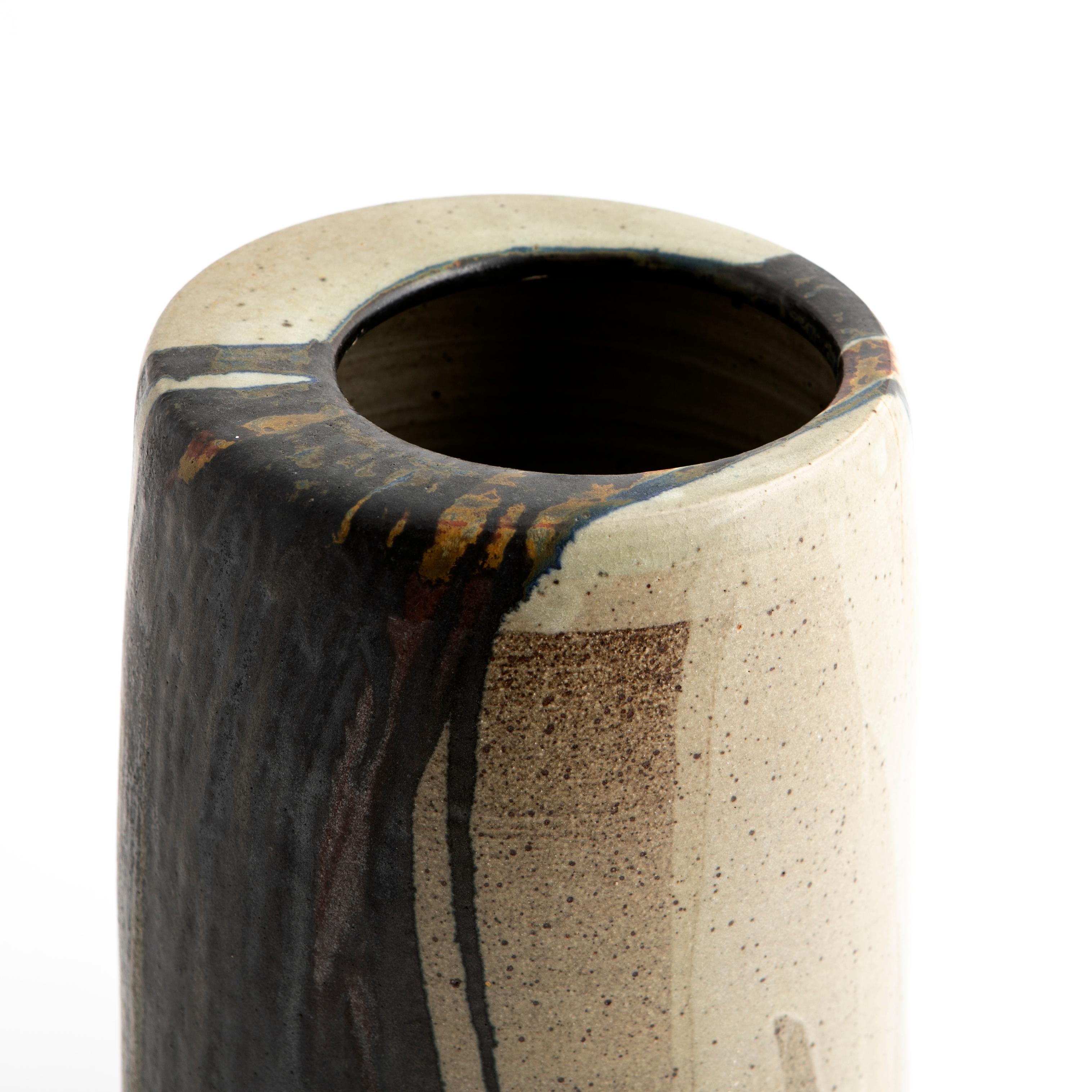 20ième siècle Vase en céramique et émail Jacob Bang Design danois en vente