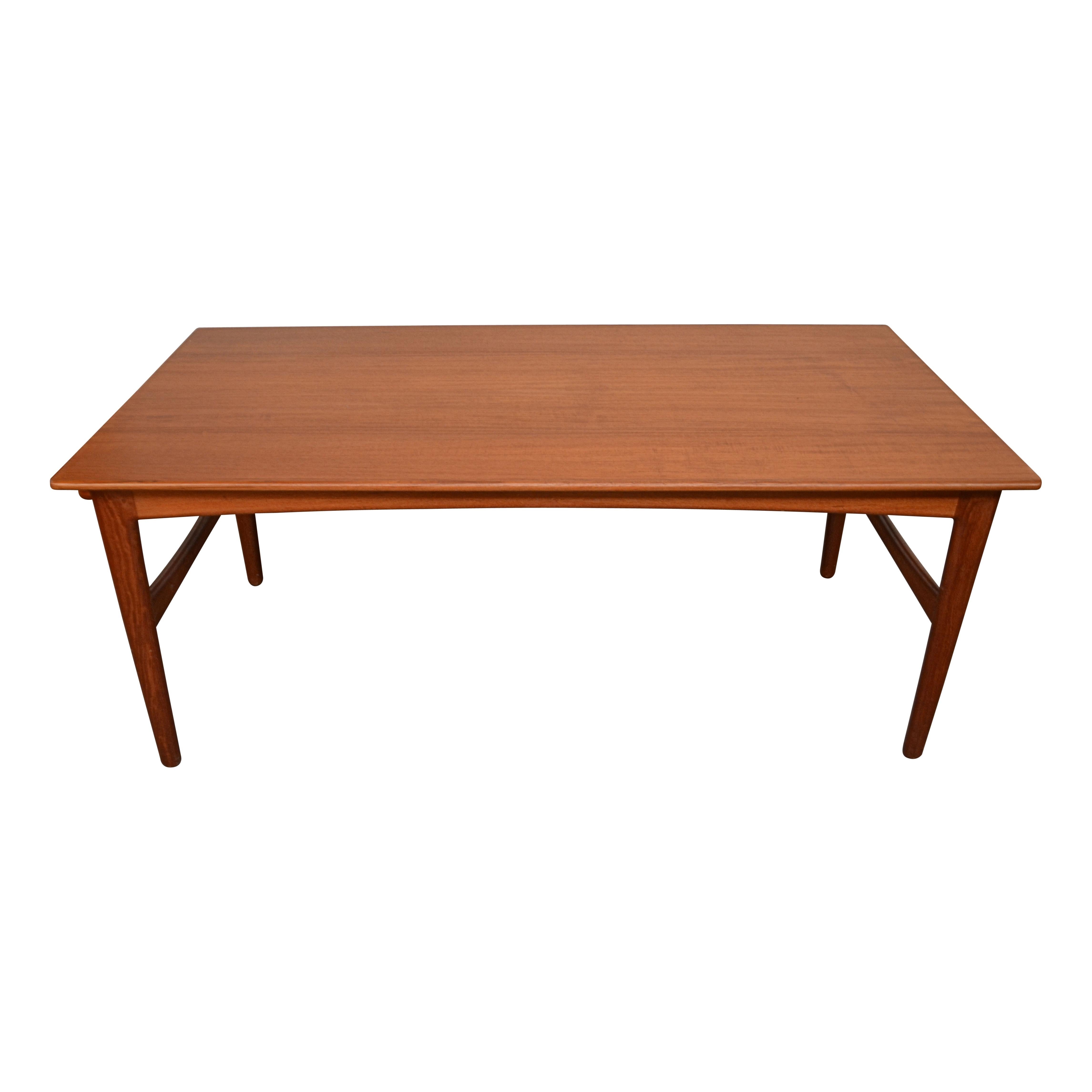 Mid-Century Modern Danish Design Knud Andersen Teak Extendable Dining Table