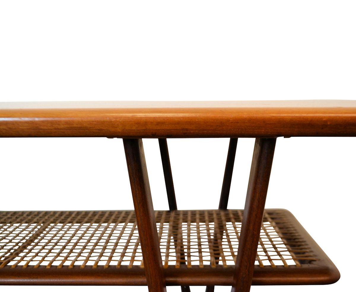 Mid-20th Century Danish Design Kurt Østervig Teak/Rattan Coffee Table