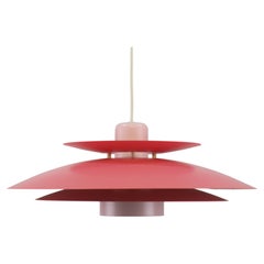 Danish Design lamp, horn lighting model 760; pink nordic style, 1980's