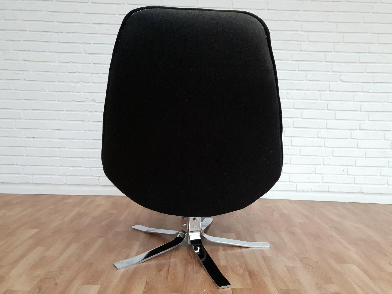 Danish Design, Madsen and Schubell MS 68, Swivel Lounge Chair, Tiltable Back For Sale 8
