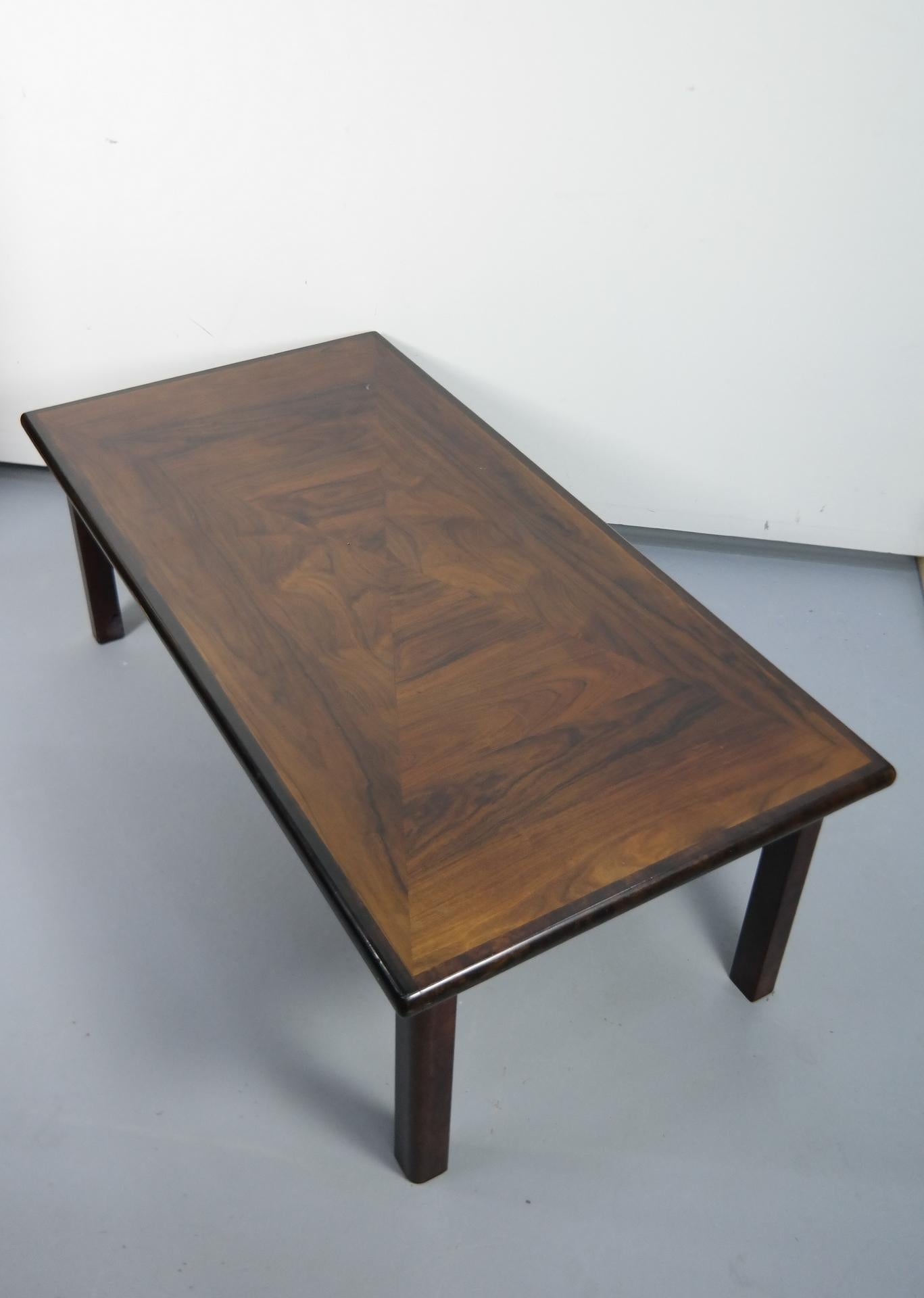 Mid-Century Modern Danish Design Midcentury Rosewood Coffee Table, 1970s