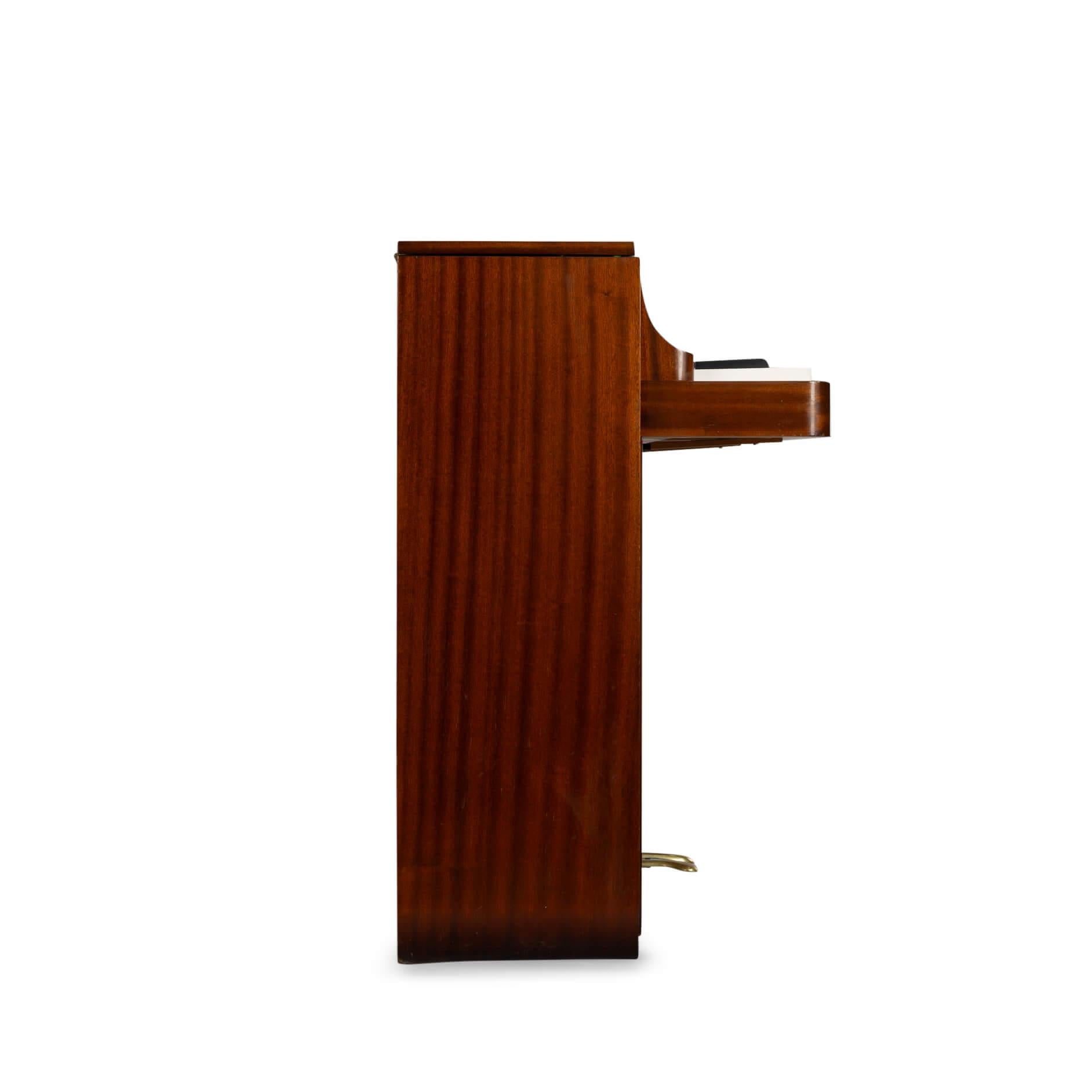 Mid-Century Modern Danish Design Midcentury Pianette by Louis Zwicki in Mahogany, 1950s For Sale