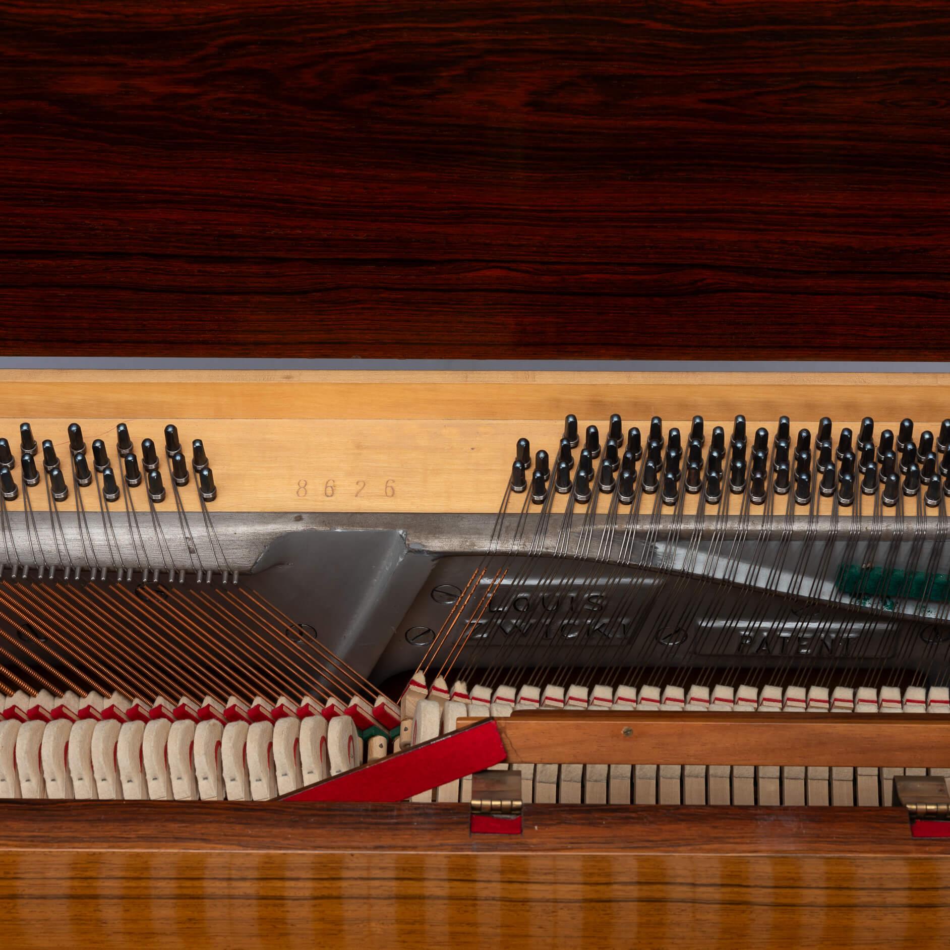 Dänisches Design Klavier aus der Mitte des Jahrhunderts von Louis Zwicki aus Palisanderholz, 1950er Jahre 10