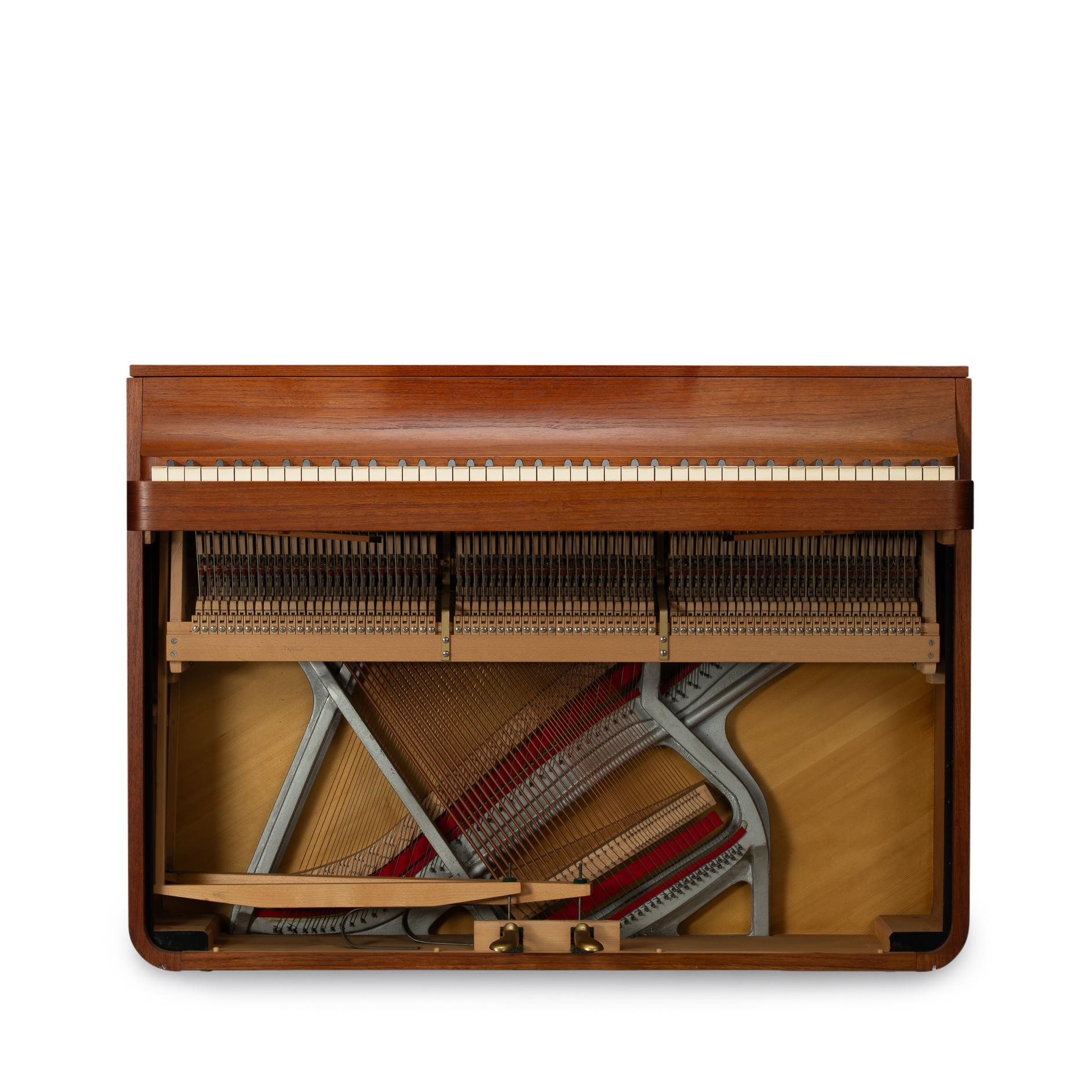Mid-Century Modern Danish Design Midcentury Pianette by Louis Zwicki in Teak, 1950s