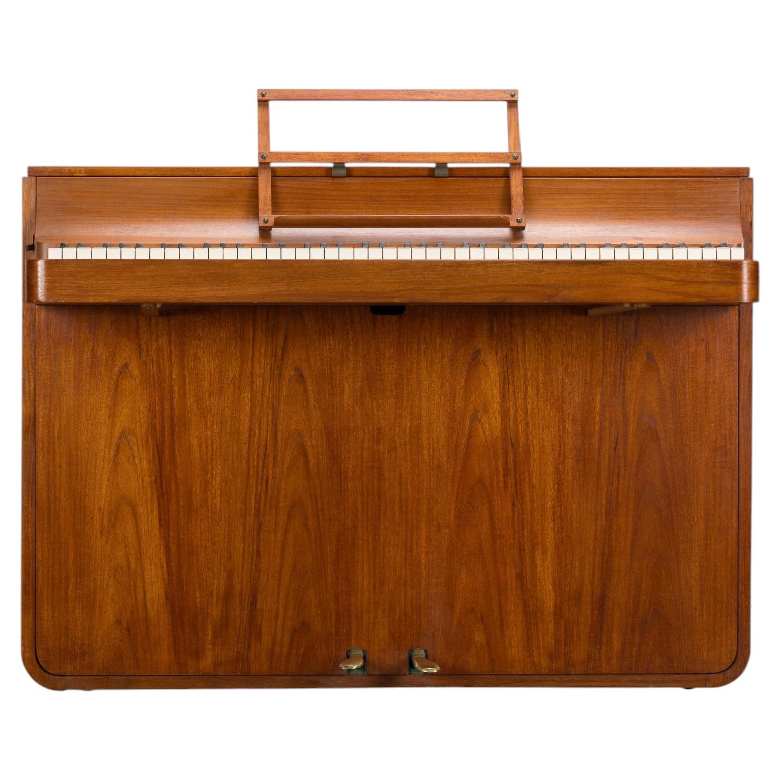 Danish Design Midcentury Pianette by Louis Zwicki in Teak with moderator, 1960s