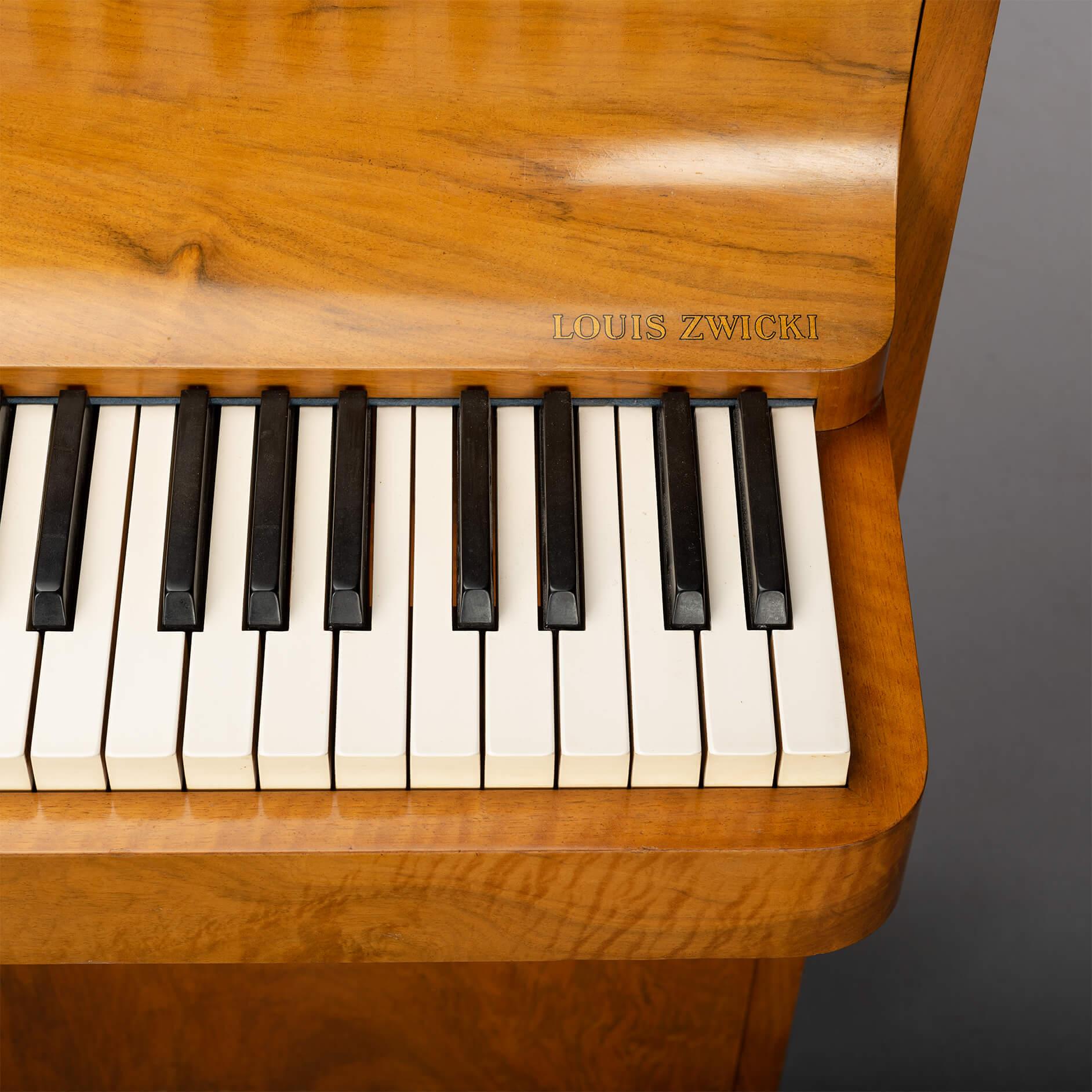 Danish Design Midcentury Pianette by Louis Zwicki in Walnut, 1950s 14