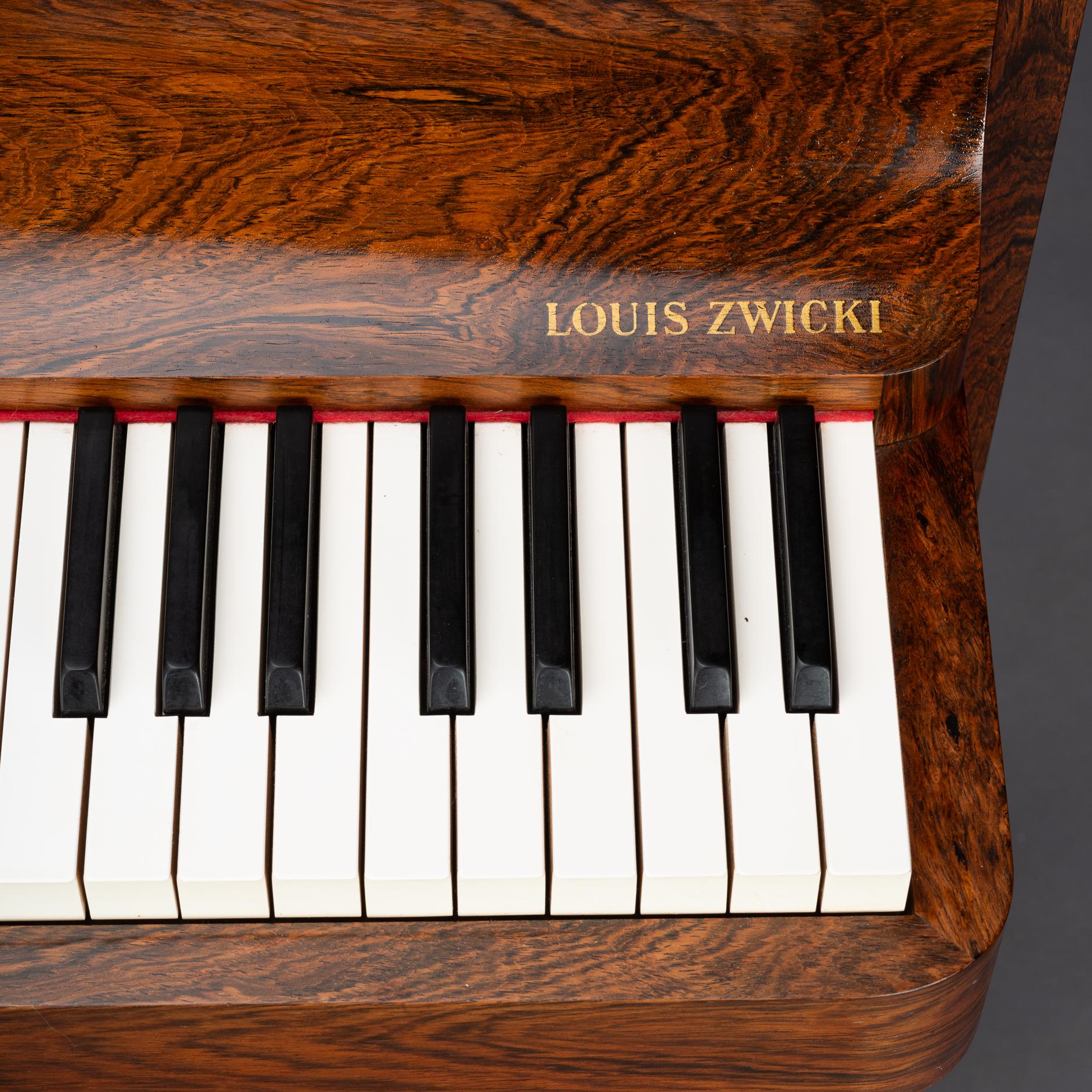 Danish Design Midcentury Rosewood Pianette by Louis Zwicki, 1950s For Sale 9