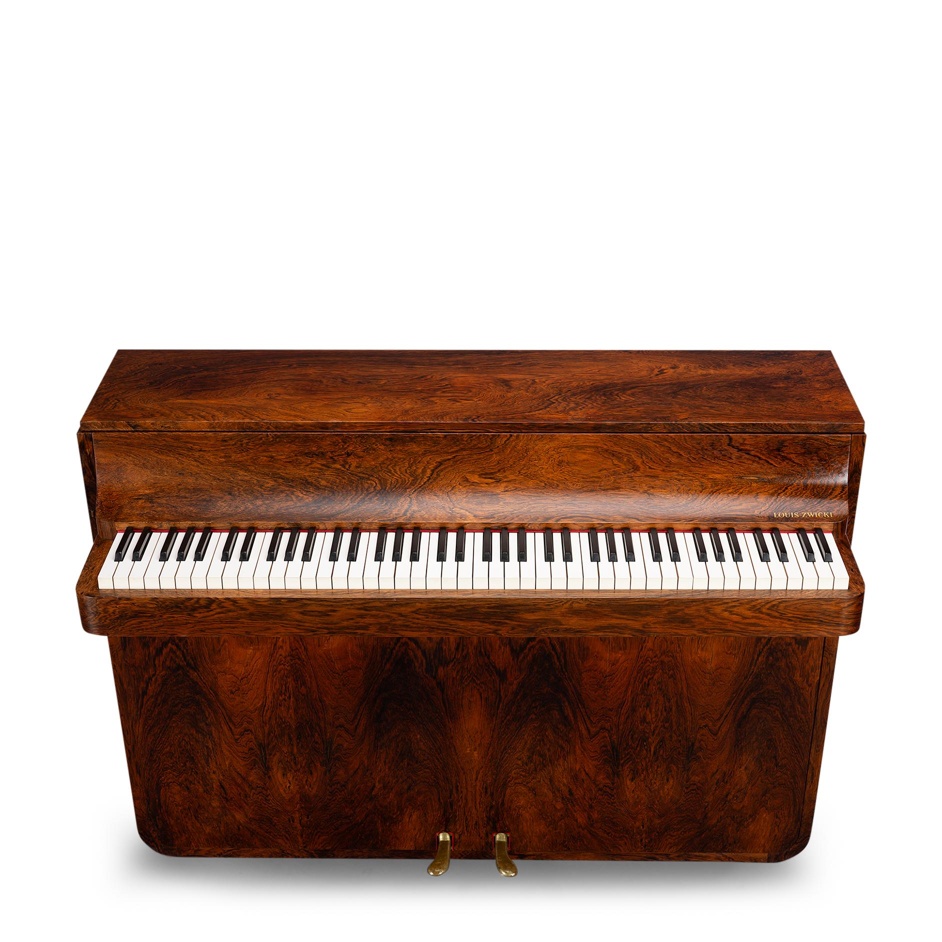 Dänisches Design Palisander-Klavier aus der Jahrhundertmitte von Louis Zwicki, 1950er Jahre (Furnier) im Angebot