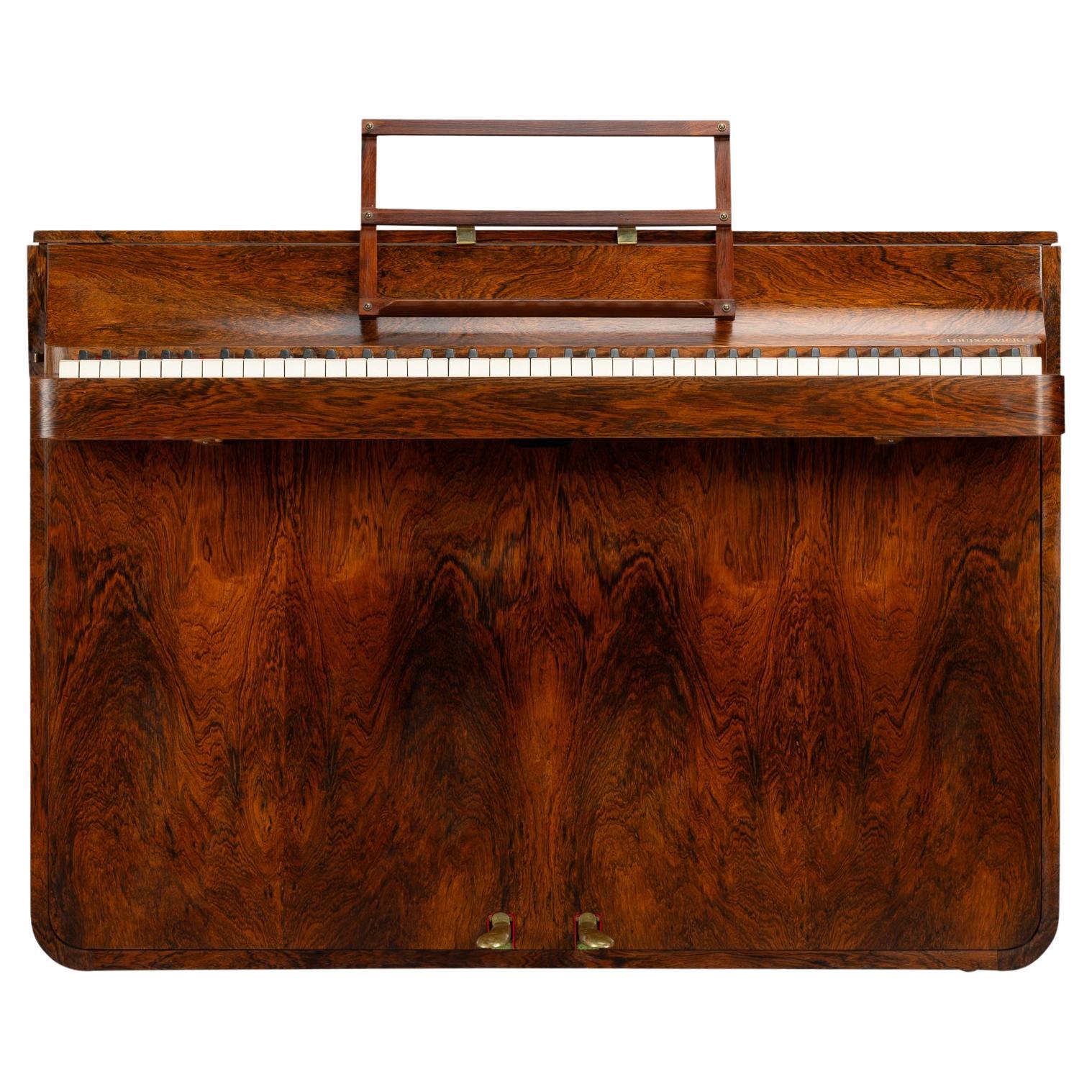 Danish Design Midcentury Rosewood Pianette by Louis Zwicki, 1950s For Sale