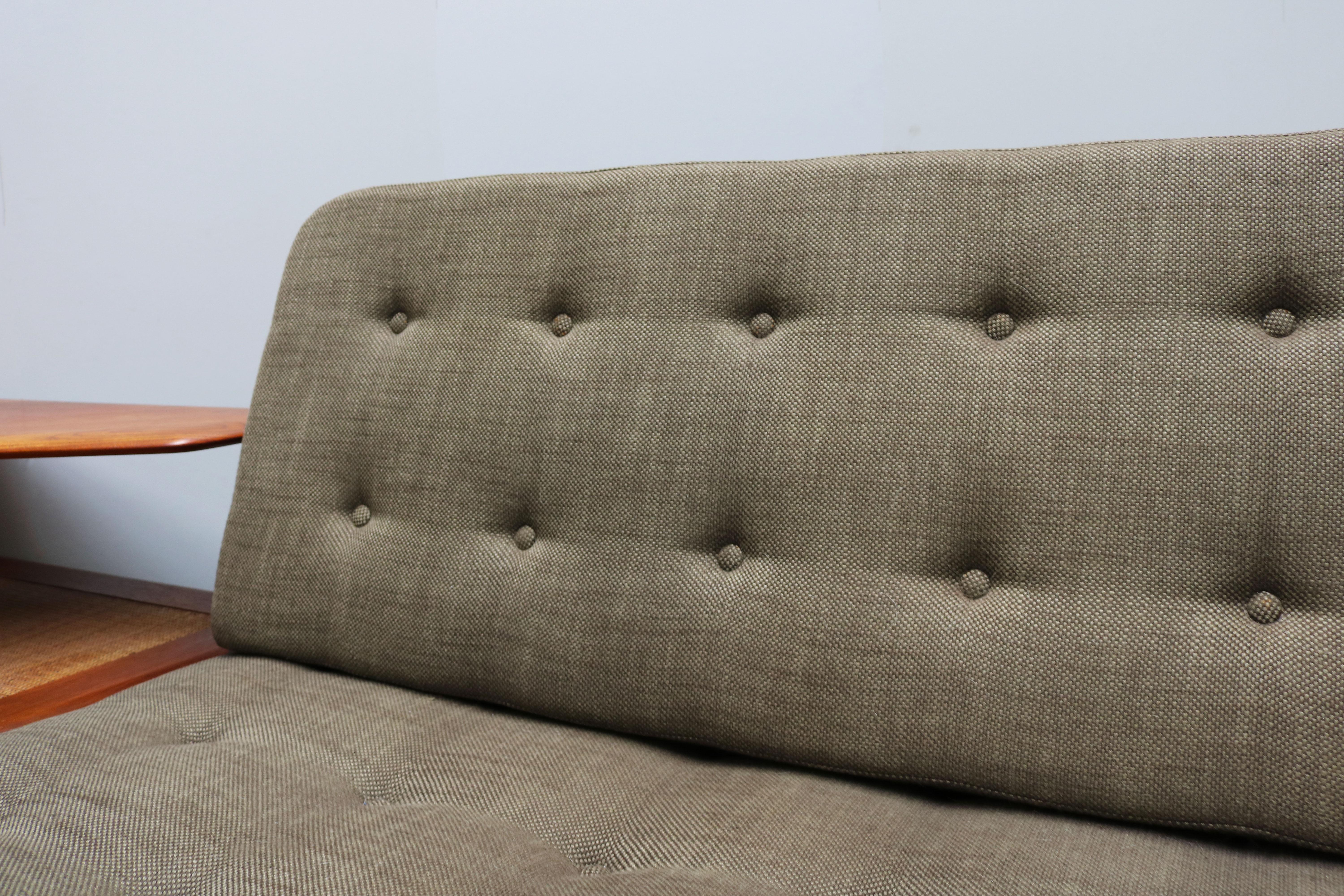 Fabric Danish Design Minerva Sofa Set by Peter Hvidt & Orla Molgaard Nielsen Teak, 1950 For Sale