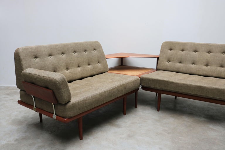 Mid-20th Century Danish Design Minerva Sofa Set by Peter Hvidt & Orla Molgaard Nielsen Teak, 1950 For Sale